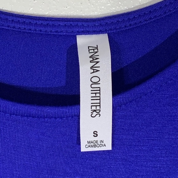 Zenana Outfitters Blue Short Sleeve Maxi Dress - S - Picture 3 of 5